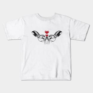 Bunny Love, hearts Kids T-Shirt